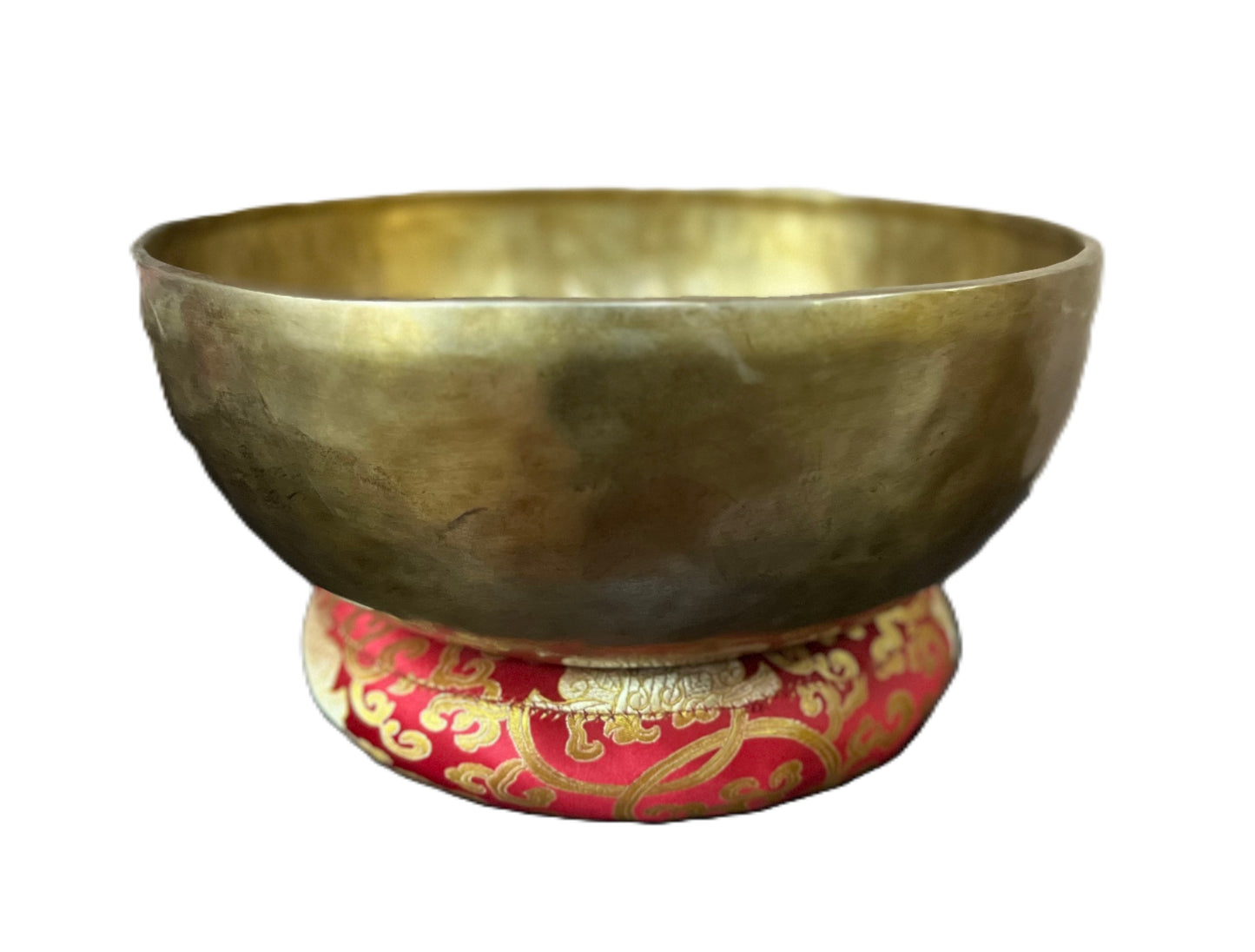 Hand-Hammered Large Tibetan Singing Bowl/ Himalayan Bowl for Sound Healing, Includes Free Cushion and Mallet