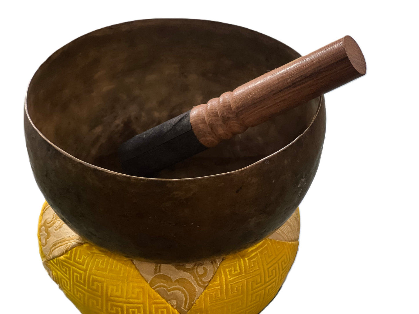 Hand-Hammered Vintage Thadobati Tibetan Singing Bowl/ Himalayan Bowl for Sound Healing, Includes Free Cushion and Mallet