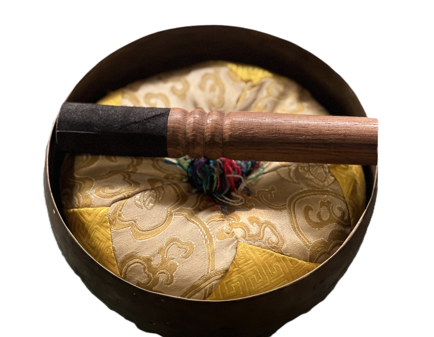 Hand-Hammered Vintage Thadobati Tibetan Singing Bowl/ Himalayan Bowl for Sound Healing, Includes Free Cushion and Mallet