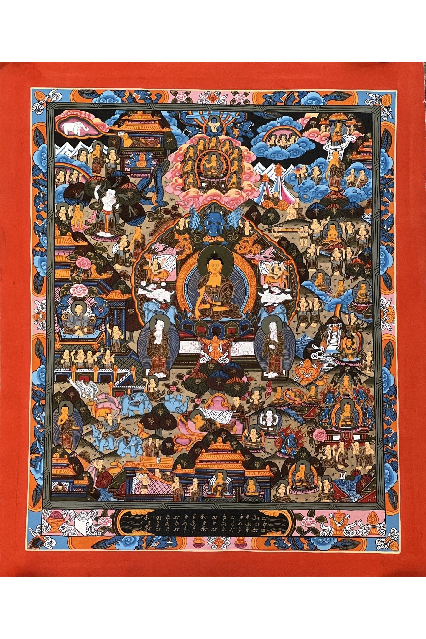 Buddha Life Bhavachakra Mandala Master Quality Tibetan Thangka Painting Original Meditation Art - Tibetan Thangka Art