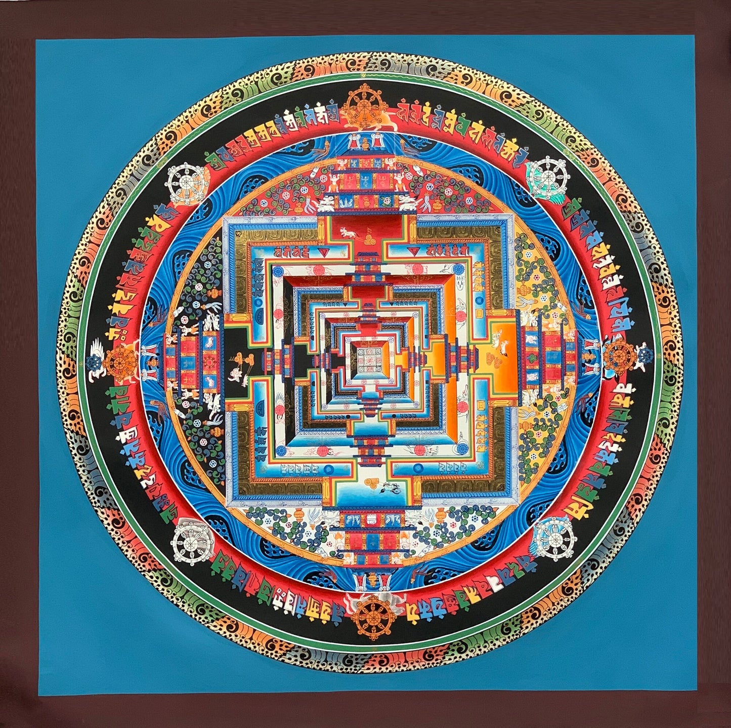 Wheel of Life/ Kalachakra Mandala/High-Quality Tibetan Thangka Painting/ Wall Hanging  Original Meditation  Art