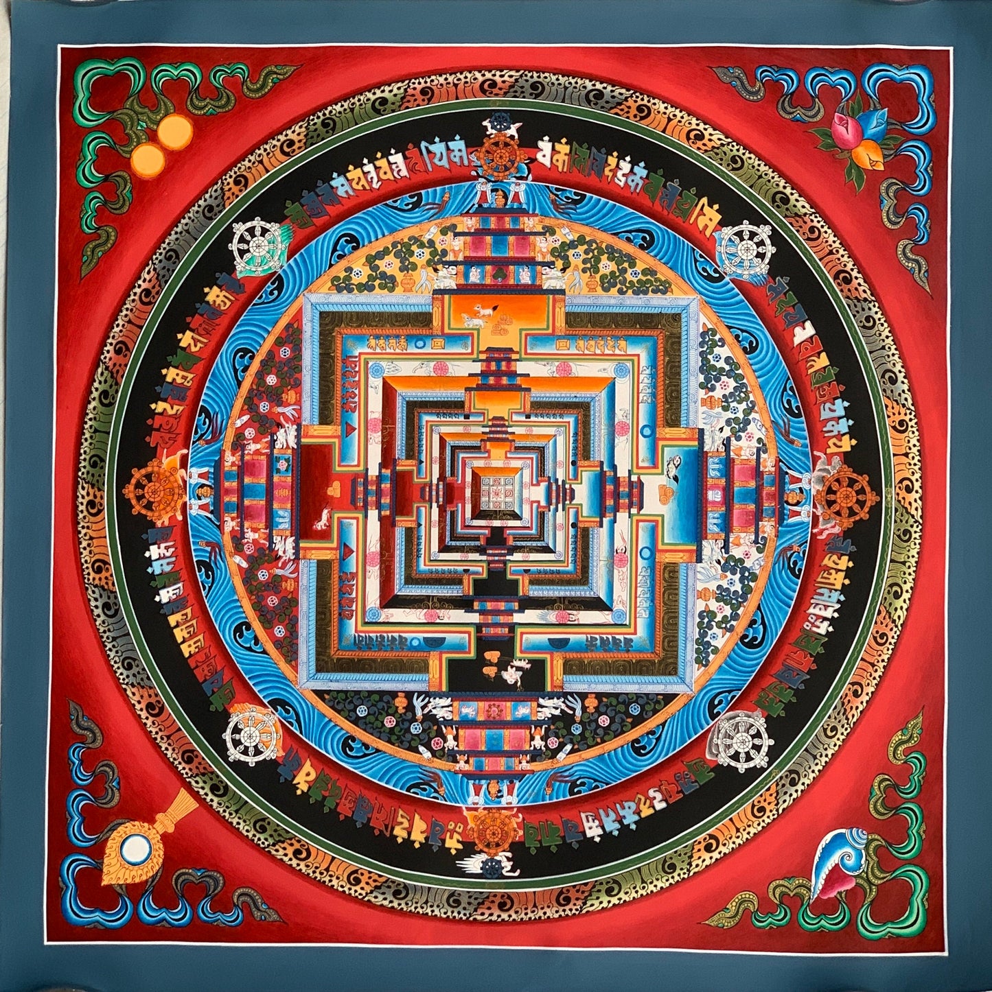 Wheel of Life/ Wheel of Time/ Kalachakra Mandala High- Quality Tibetan Thangka Painting Original Meditation Art