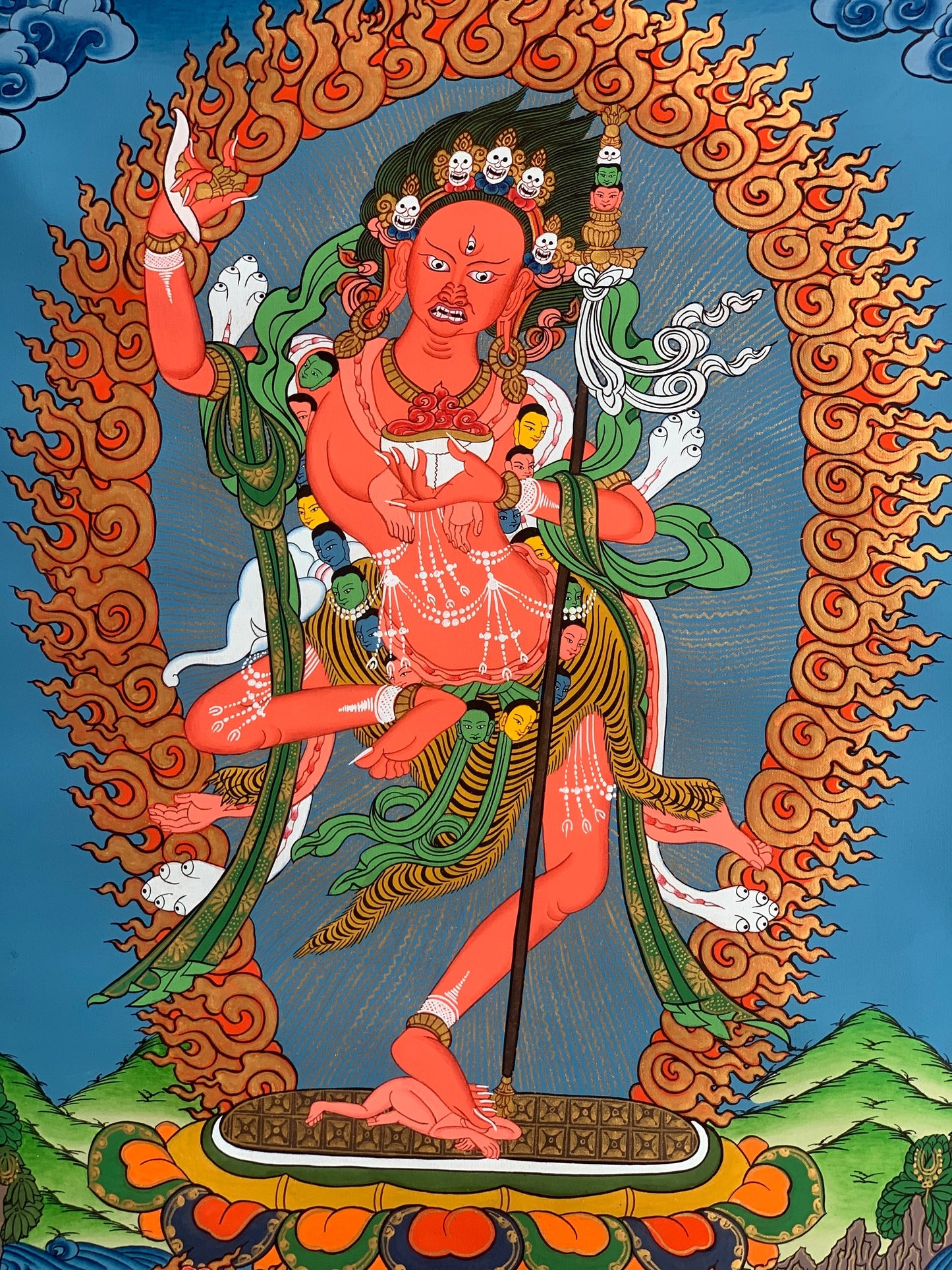 Vajravarahi/ Varahi/ Dorje Phagmo/ Yogini  Tibetan Thangka Painting, Original Meditation/Tantra Art