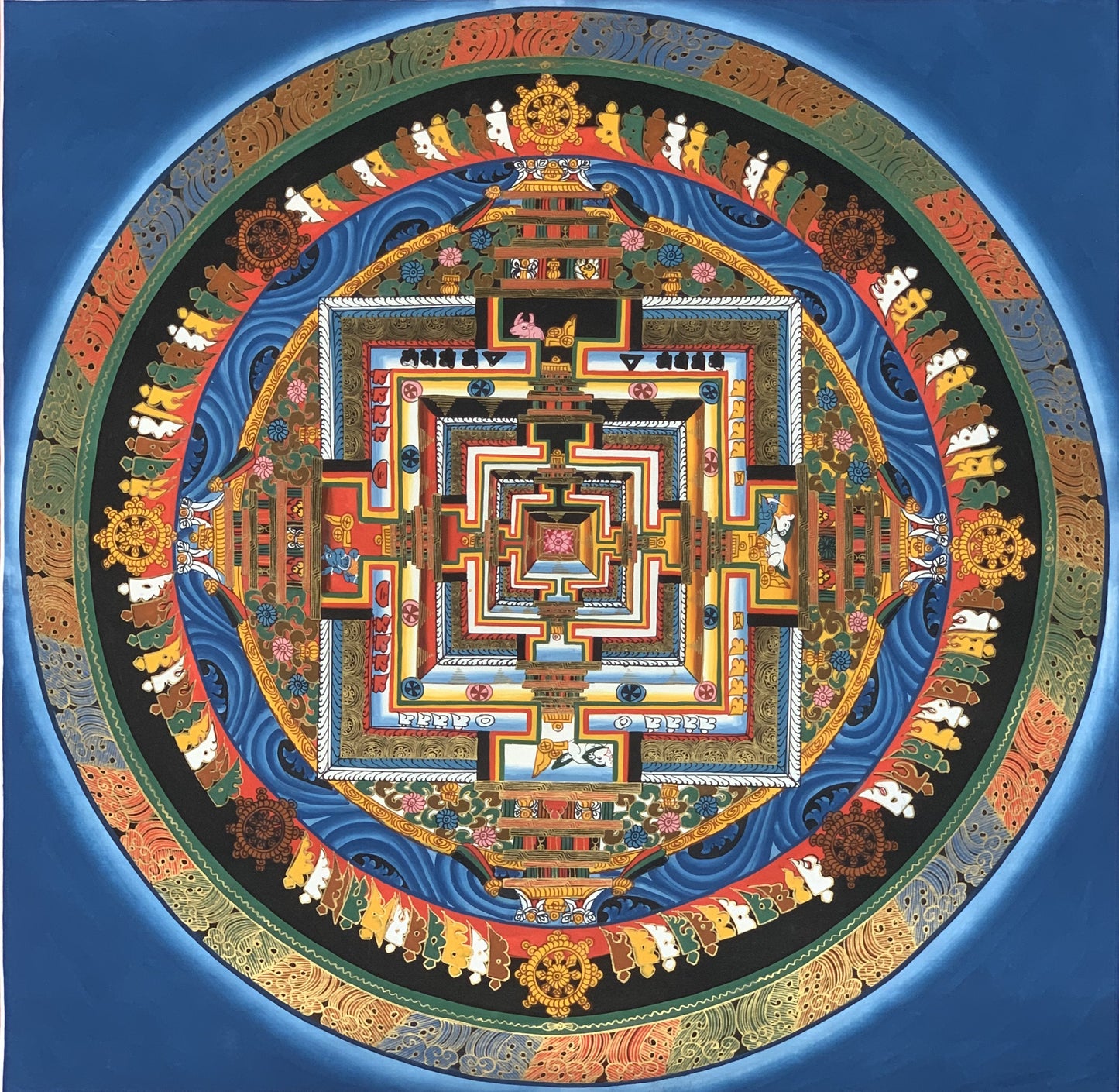 Hand Painted Wheel of Life/ Wheel of Time/ Kalachakra Mandala Master Quality Tibetan Thangka Painting Buddhist Art/Tibetan Wall Hanging