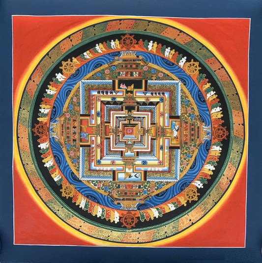 Hand Painted Wheel of Life/ Wheel of Time/ Kalachakra Mandala Master Quality Tibetan Thangka Painting Tantra Art/Tibetan Wall Hanging