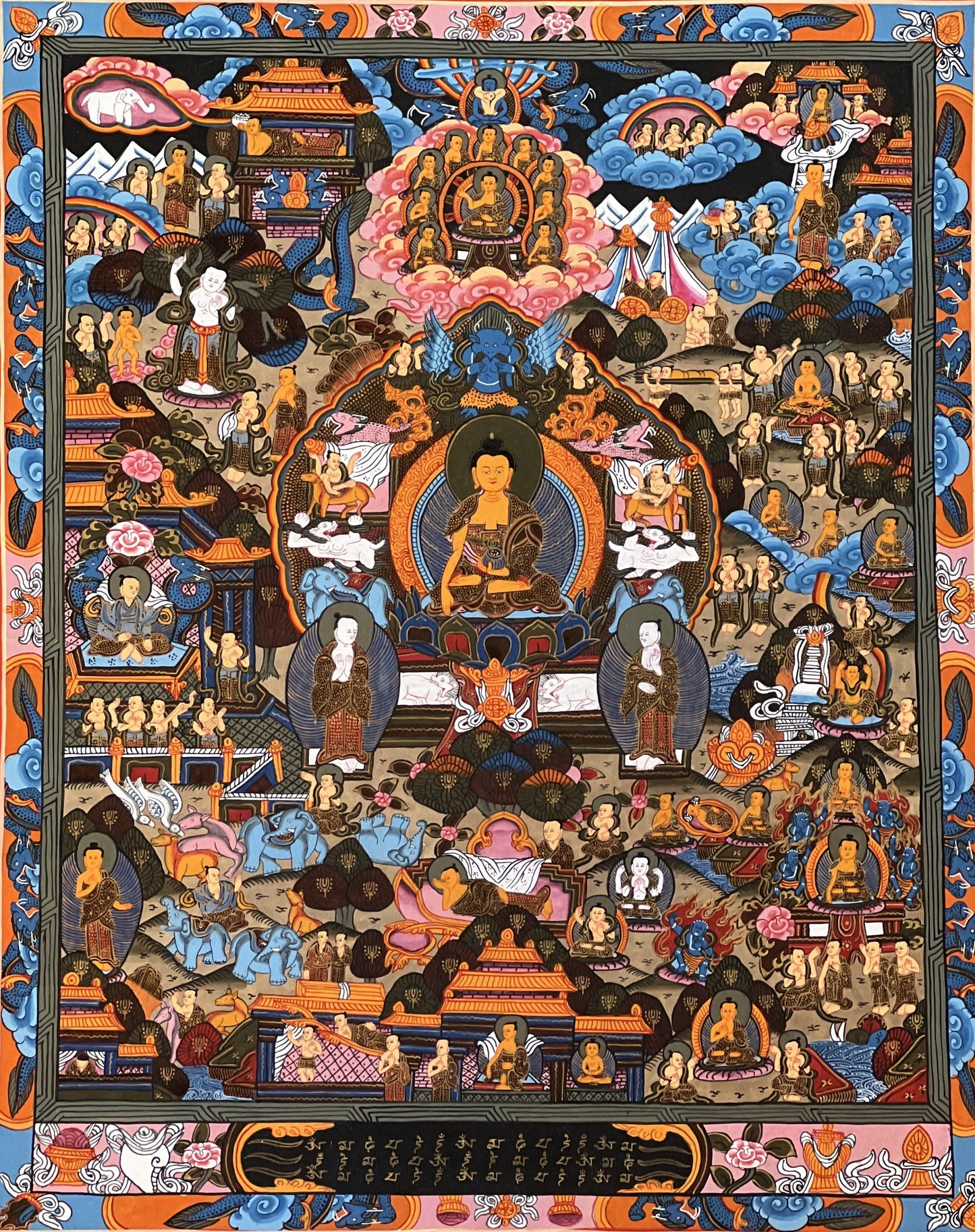 Buddha Life Bhavachakra Mandala Master Quality Tibetan Thangka Painting Original Meditation Art