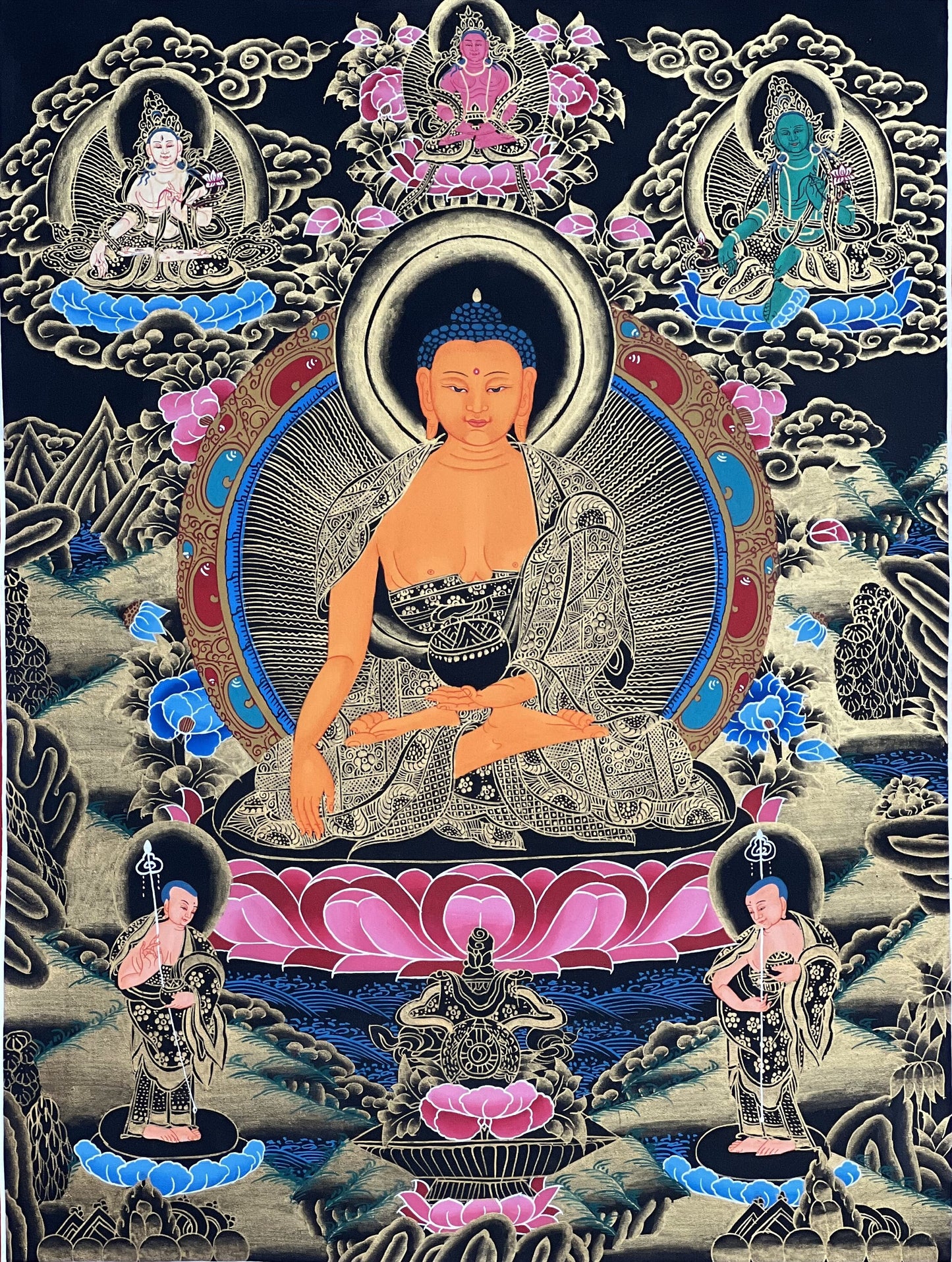 Shakyamuni/ Siddhartha Gautama Buddha Master Quality Tibetan Thangka Painting Original Hand-painting