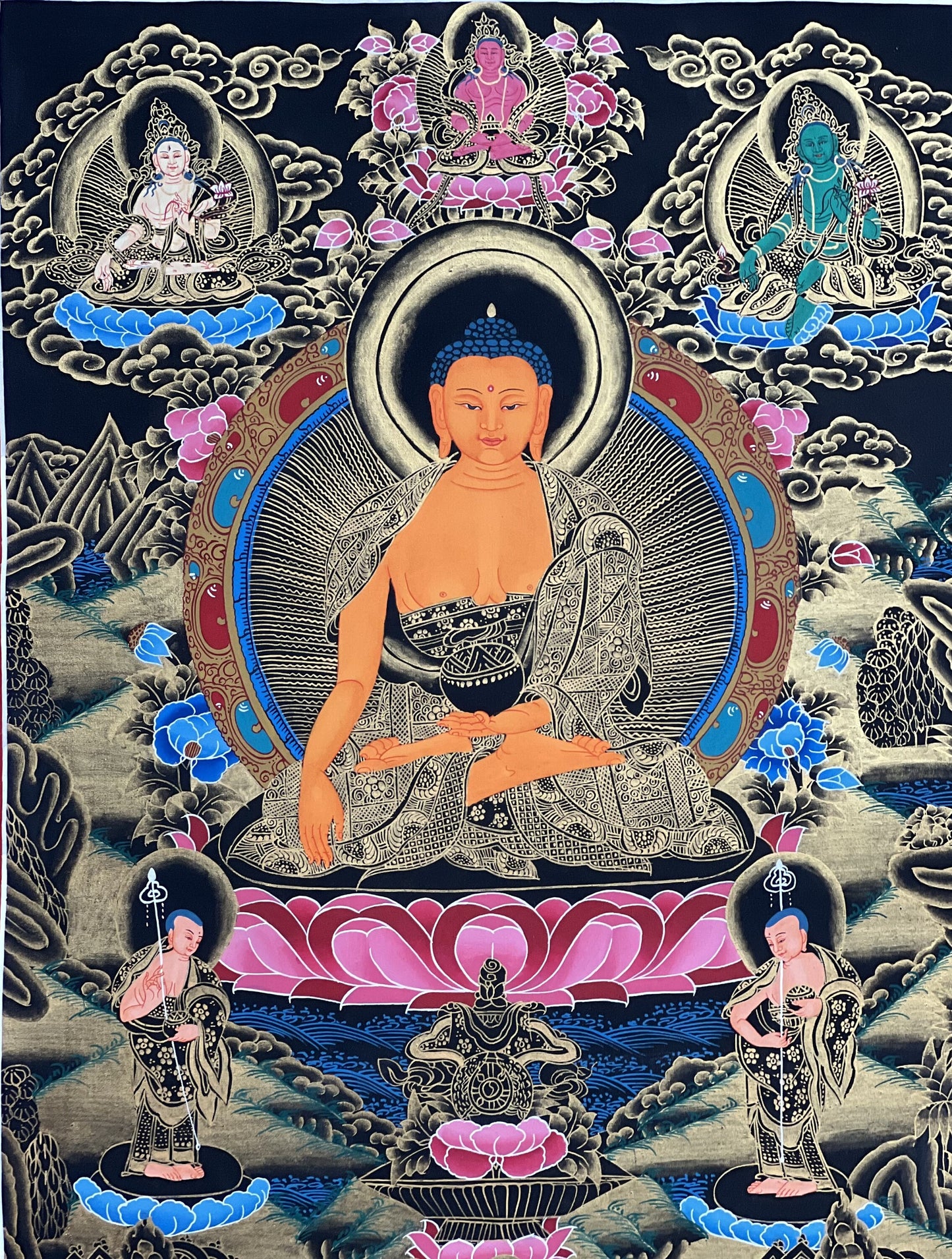 Shakyamuni/ Siddhartha Gautama Buddha Master Quality Tibetan Thangka Painting Original Hand-painting