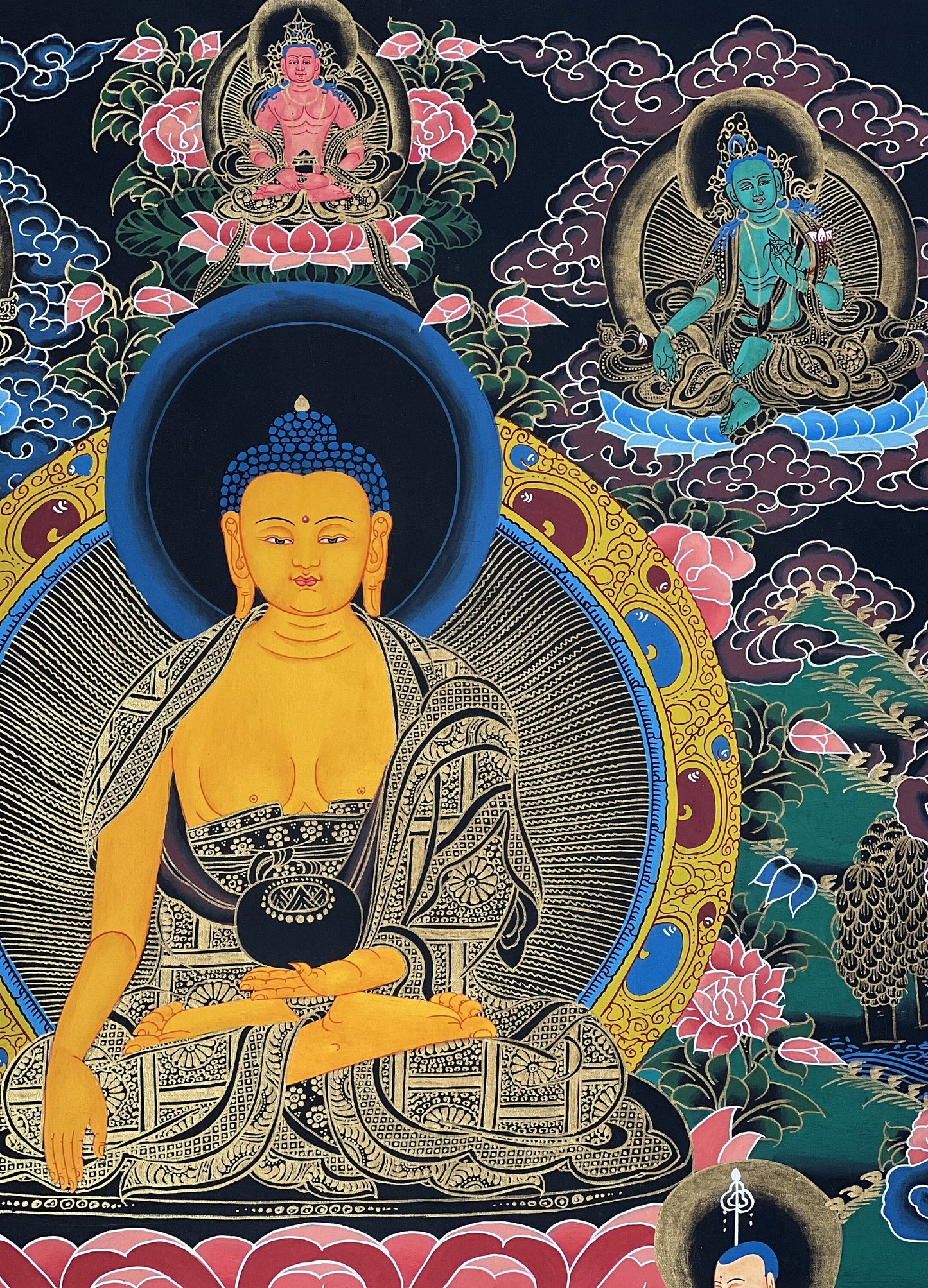 Shakyamuni Buddha/ Siddhartha Gautama High-Quality Masterpiece Tibetan Thangka Painting Original Hand-painted Art