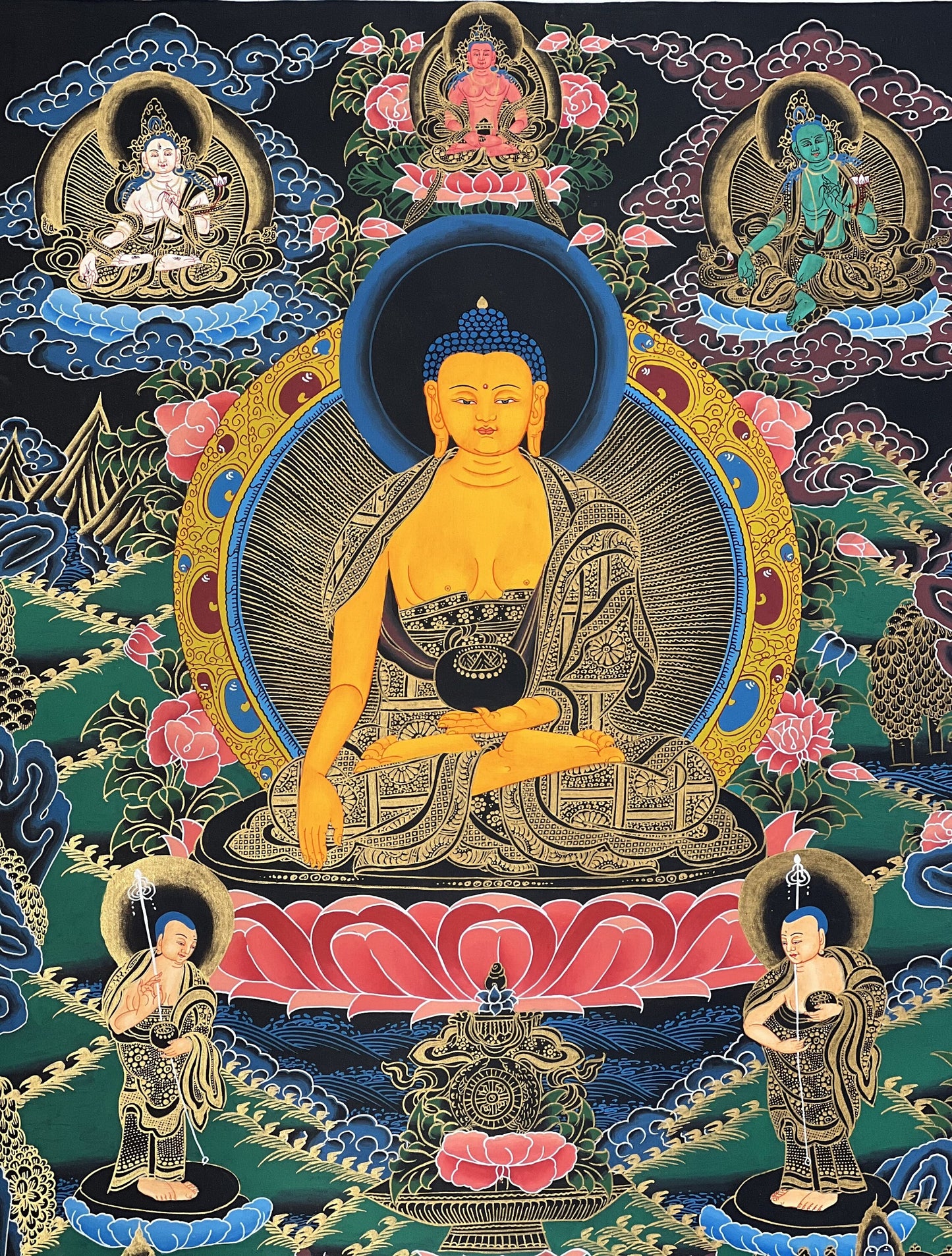 Shakyamuni Buddha/ Siddhartha Gautama High-Quality Masterpiece Tibetan Thangka Painting Original Hand-painted Art