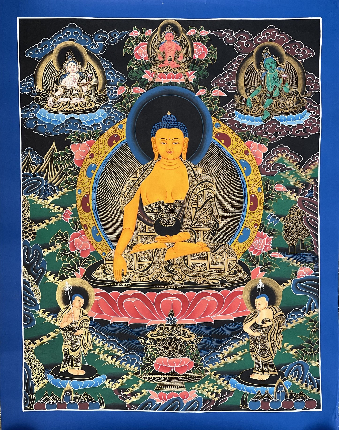 Shakyamuni Buddha/ Siddhartha Gautama High-Quality Masterpiece Tibetan Thangka Painting Original Hand-painted Art