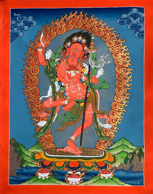 Vajravarahi/ Varahi/ Dorje Phagmo/ Yogini  Tibetan Thangka Painting, Original Meditation/Tantra Art