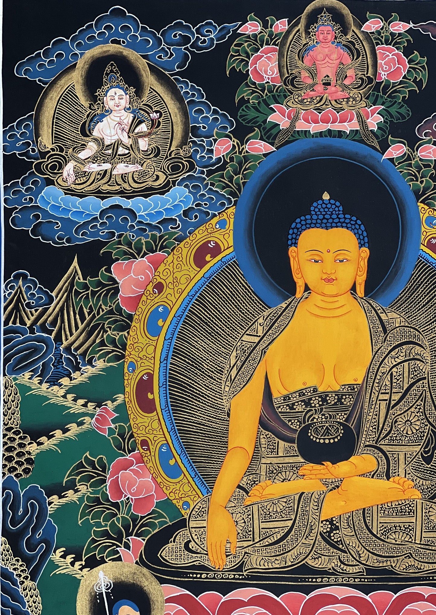 Shakyamuni Buddha/ Siddhartha Gautama High-Quality Masterpiece Tibetan Thangka Painting Original Hand-painted Art