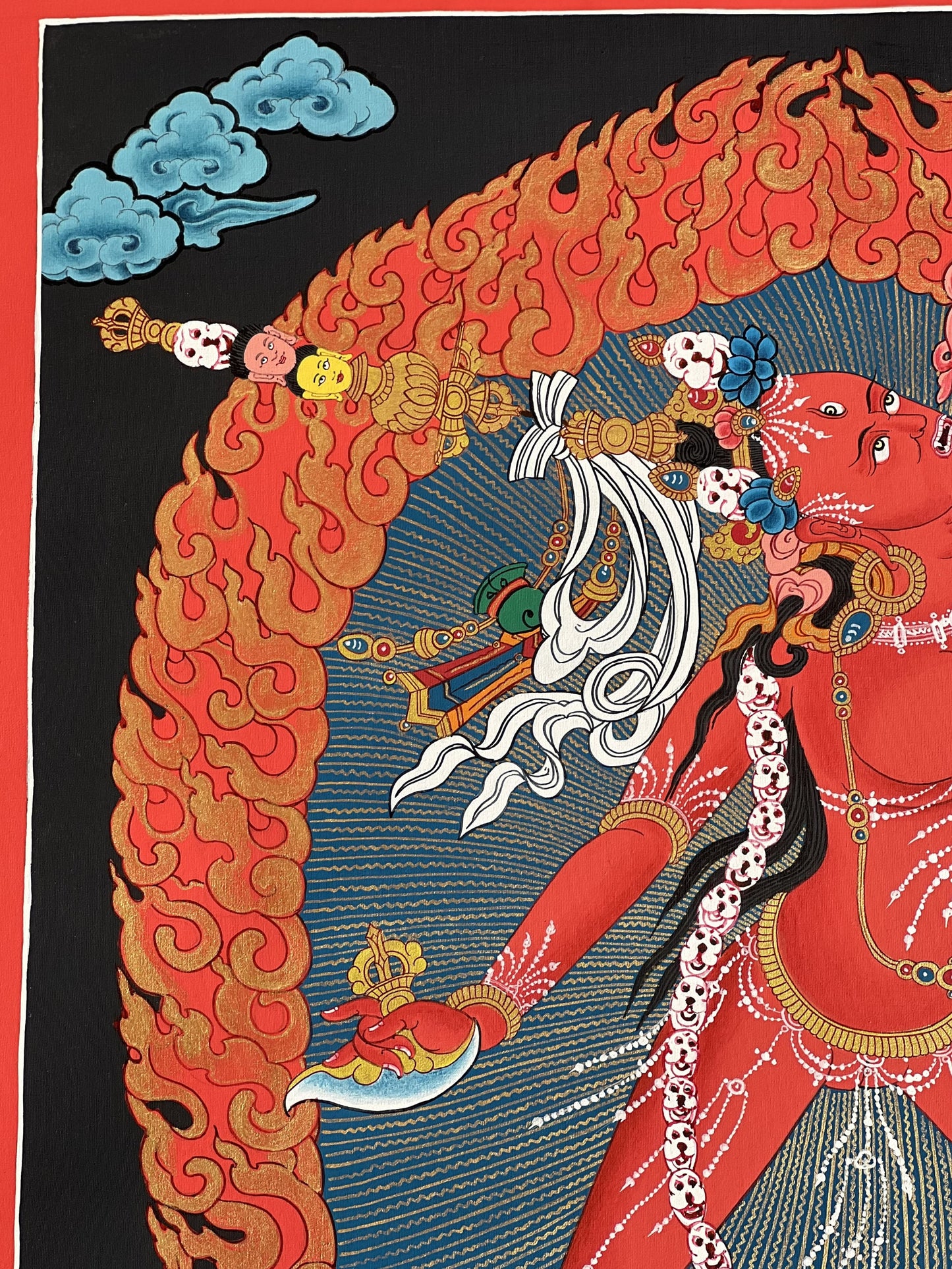 Vajrayoginī/ Yogini/ Jogini/  Dorje Neljorma Tantric Female Buddha Tibetan Thangka Painting Original Healing Art