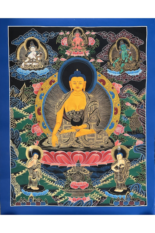 Shakyamuni Buddha/ Siddhartha Gautama High - Quality Masterpiece Tibetan Thangka Painting Original Hand - painted Art - Tibetan Thangka Art