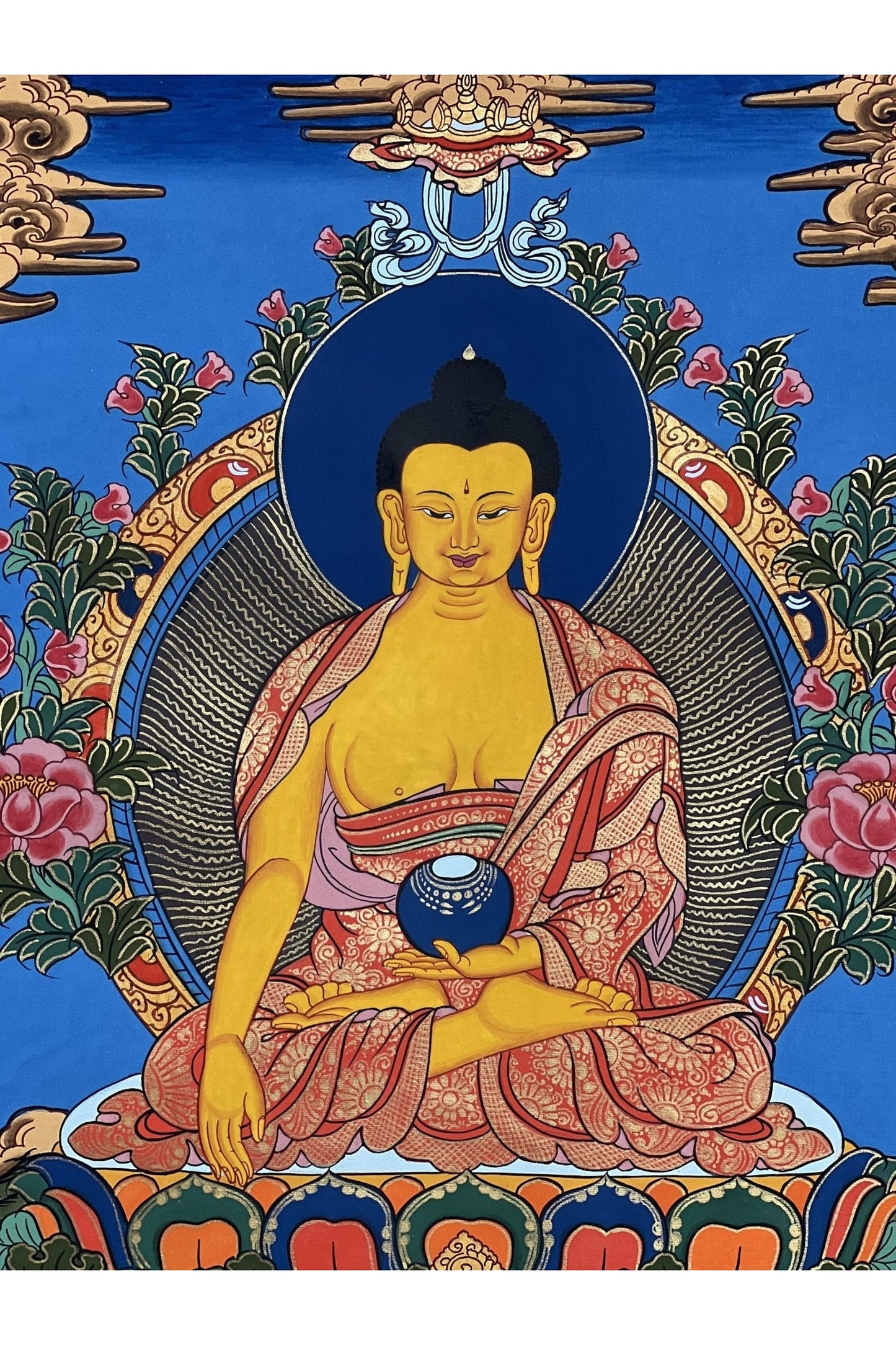 Shakyamuni Buddha/ Siddhartha Gautama Original Masterpiece Tibetan Thangka Painting/ Buddhist Art - Tibetan Thangka Art