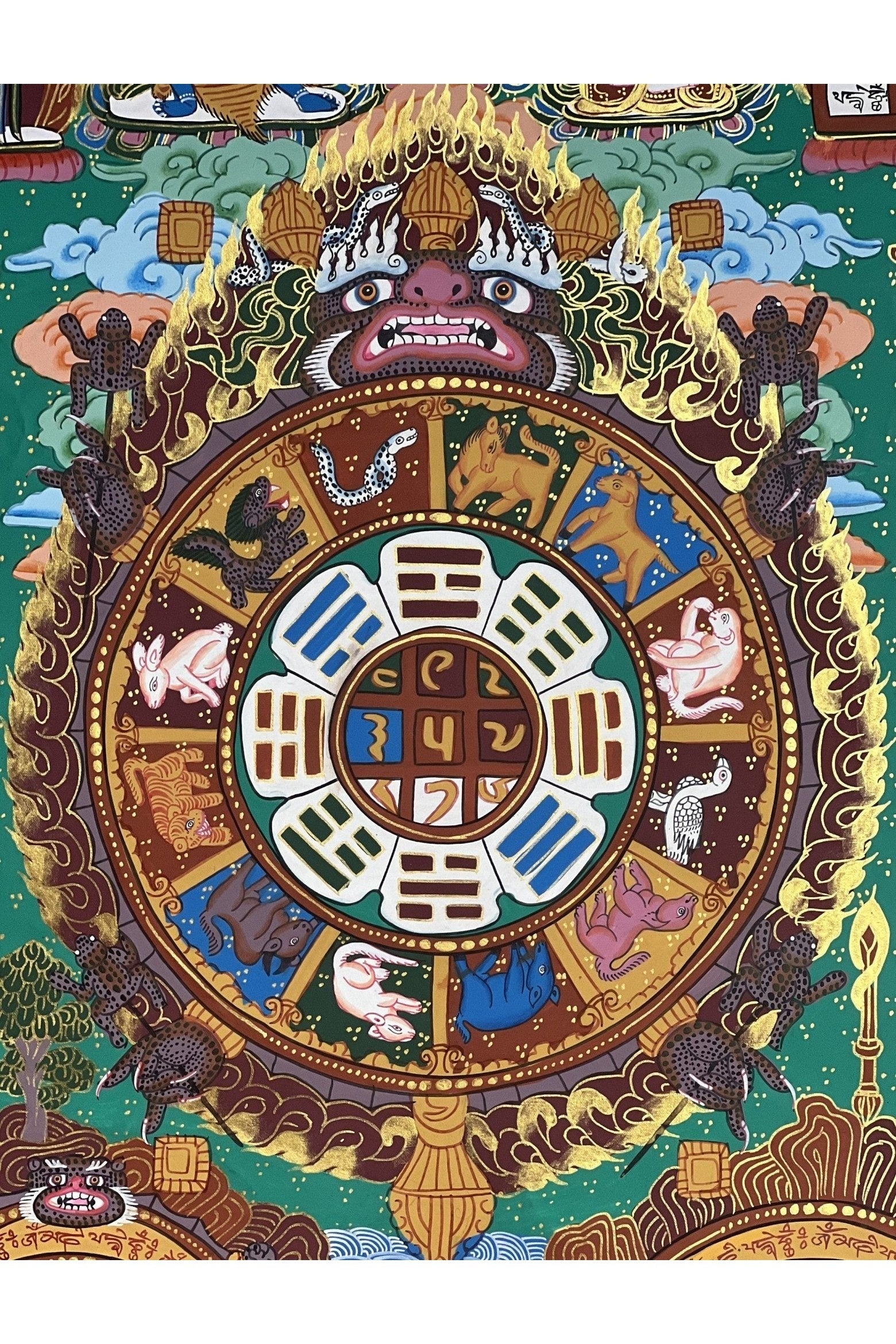 Tibetan Astrology Calander Thangka/ Lunar Calander High - Quality Masterpiece Original Thangka Painting - Tibetan Thangka Art