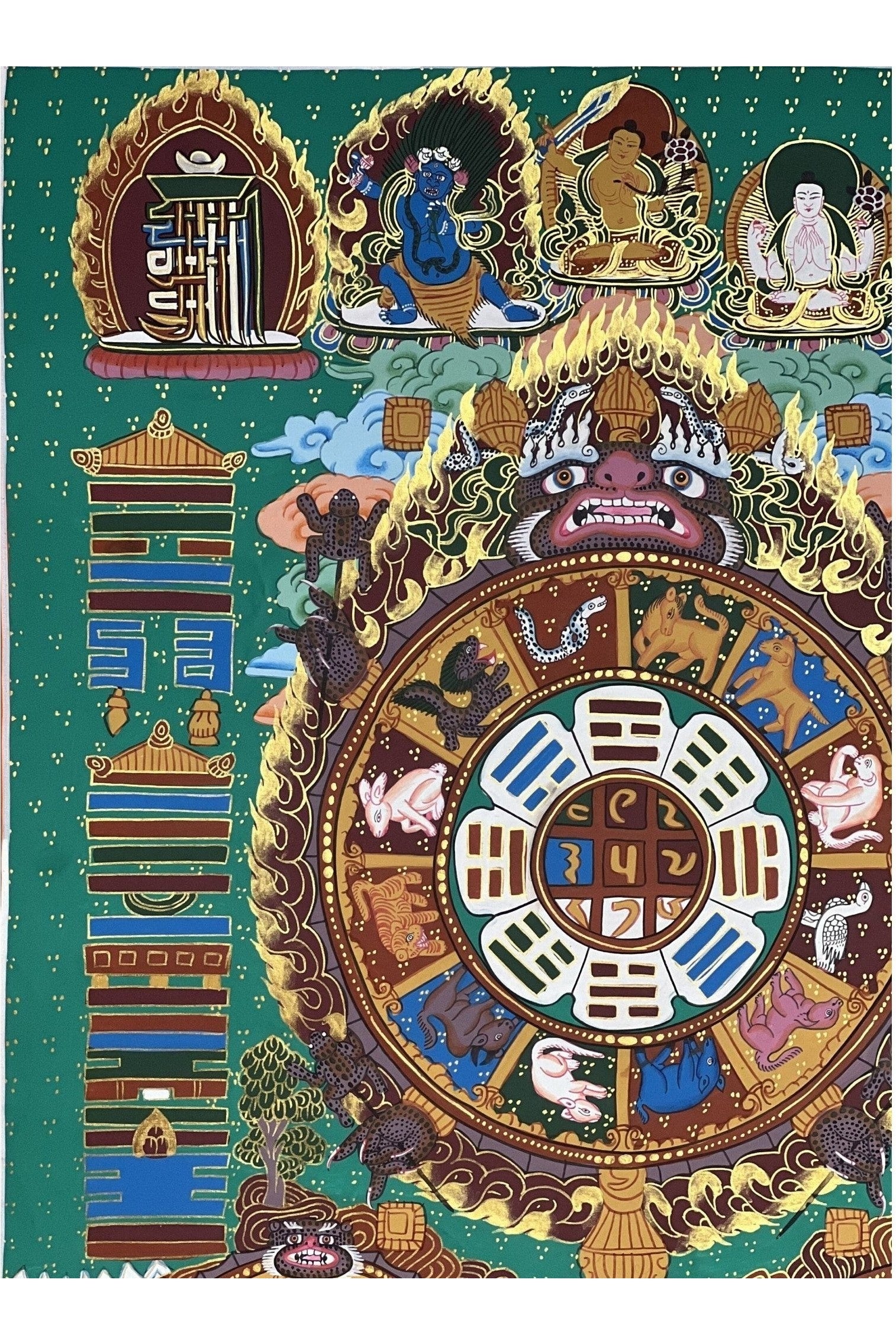 Tibetan Astrology Calander Thangka/ Lunar Calander High - Quality Masterpiece Original Thangka Painting - Tibetan Thangka Art