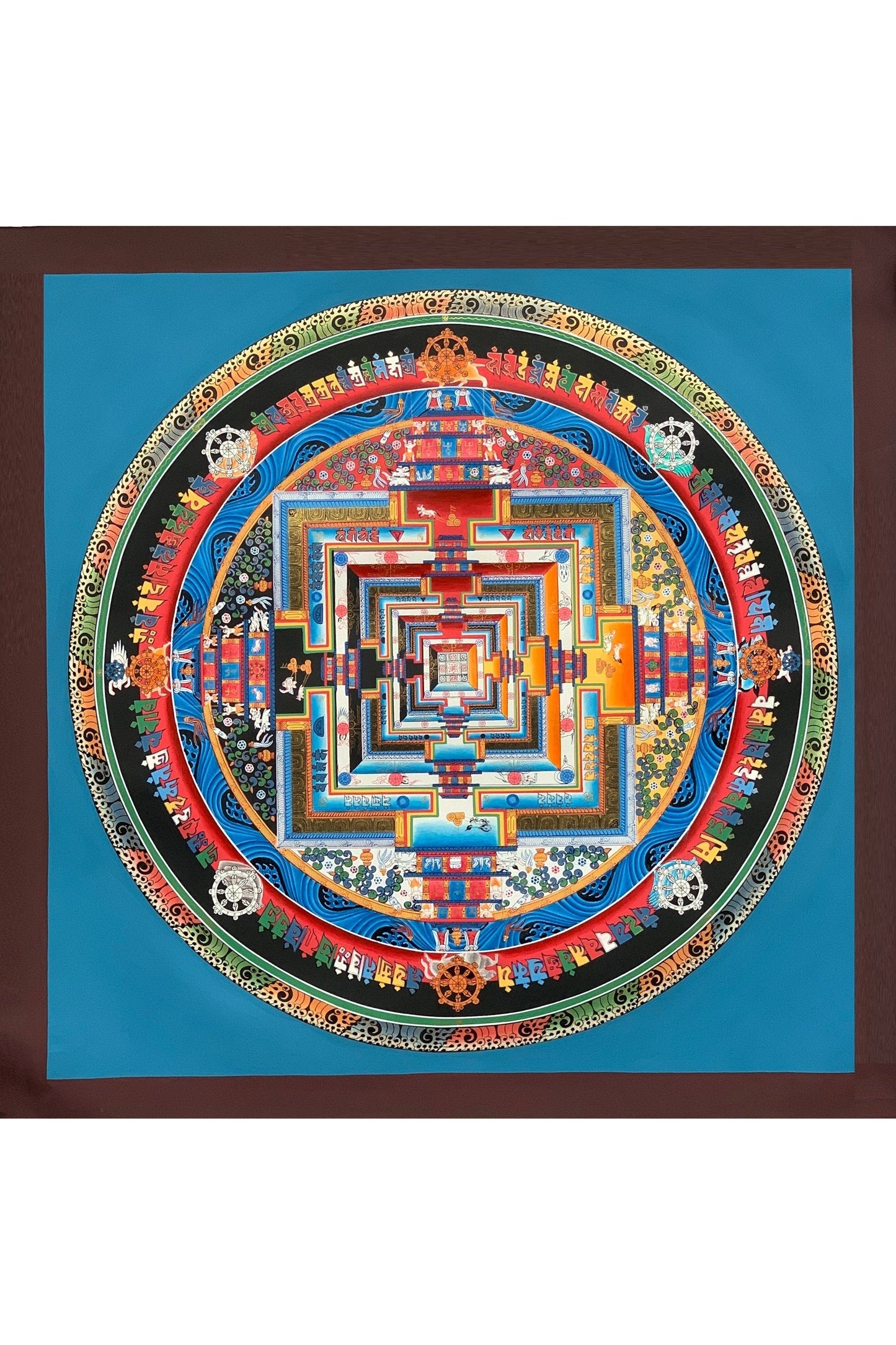 Wheel of Life/ Kalachakra Mandala/High - Quality Tibetan Thangka Painting/ Wall Hanging Original Meditation Art - Tibetan Thangka Art