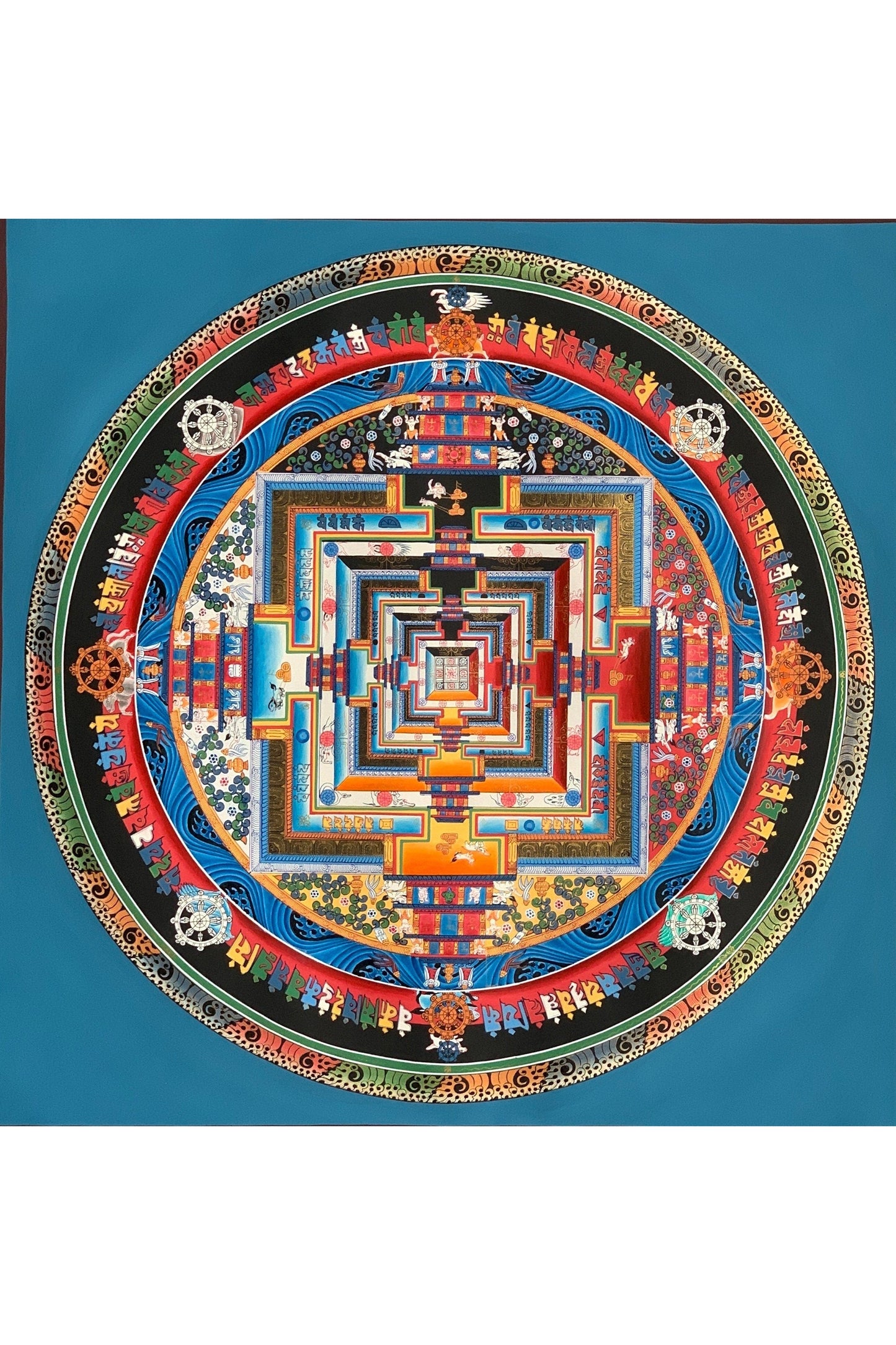 Wheel of Life/ Kalachakra Mandala/High - Quality Tibetan Thangka Painting/ Wall Hanging Original Meditation Art - Tibetan Thangka Art