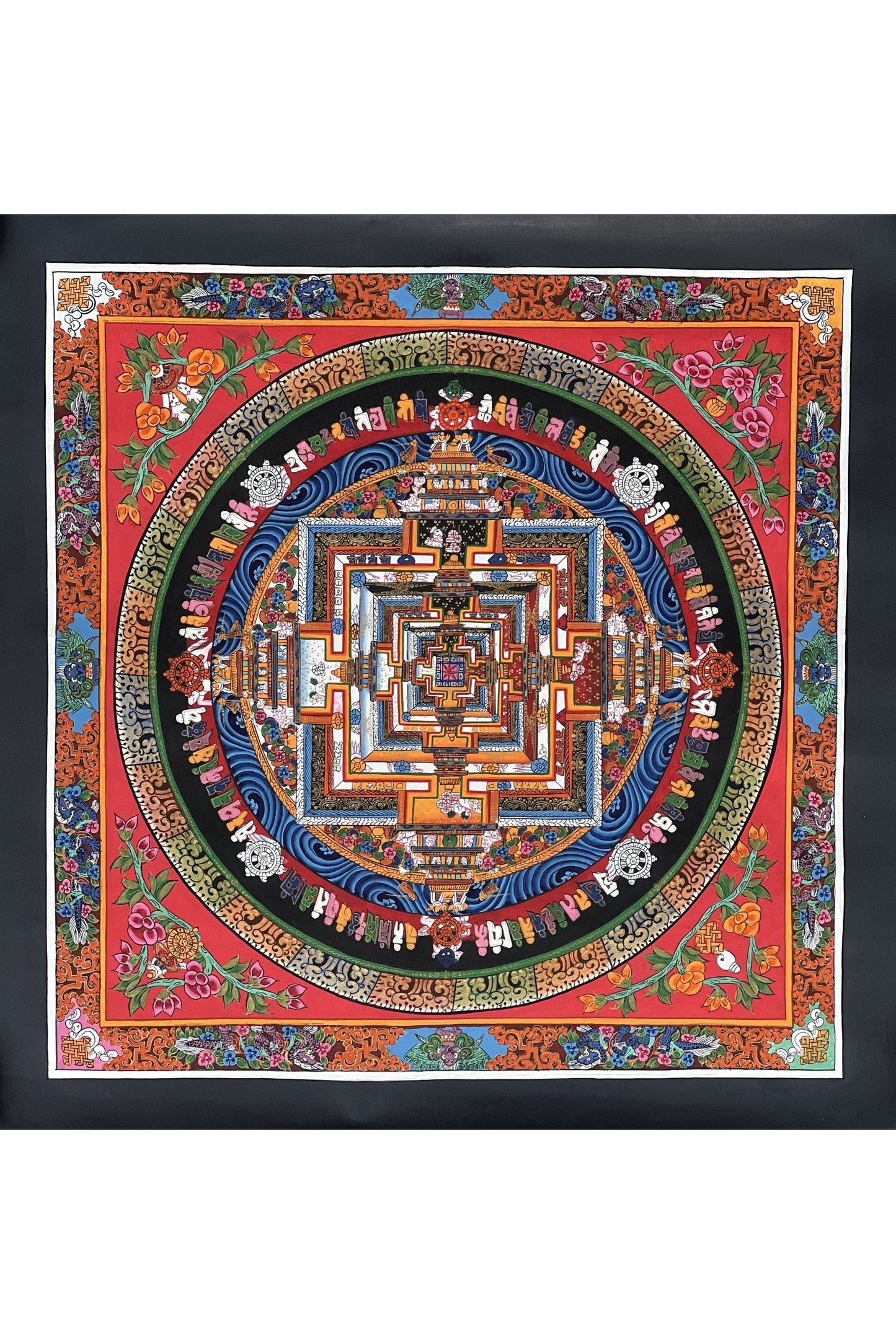 Wheel of Life/Wheel of Time/ Kalachakra Mandala Original Tibetan Thangka Painting/Hand Painting/ Meditation Art - Tibetan Thangka Art