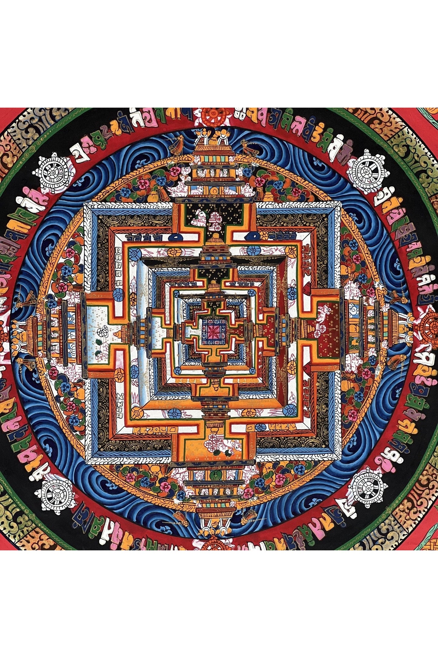 Wheel of Life/Wheel of Time/ Kalachakra Mandala Original Tibetan Thangka Painting/Hand Painting/ Meditation Art - Tibetan Thangka Art